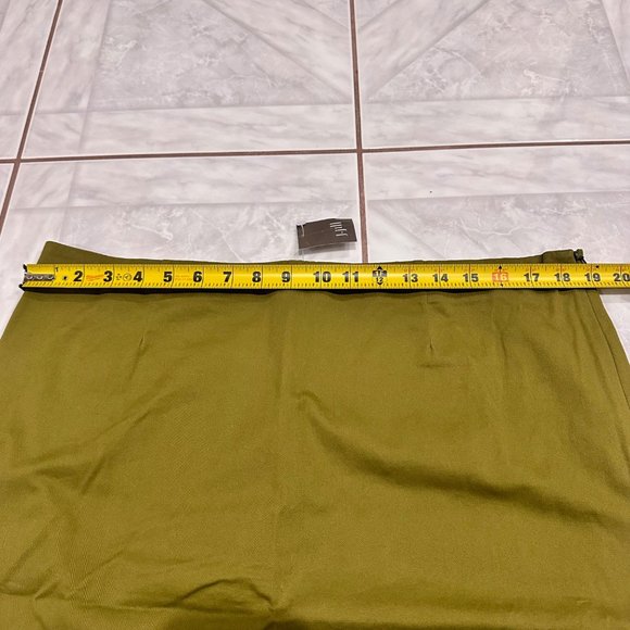 NWT J.Jill Olive Green Mustard Mini Skirt Womens 16 Contemporary Boho Travel - Picture 3 of 10